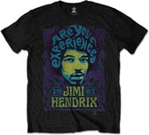 Jimi Hendrix Heren Tshirt -2XL- Experienced Zwart