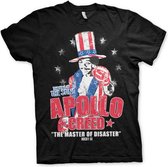 Rocky Heren Tshirt -L- Apollo Creed Zwart