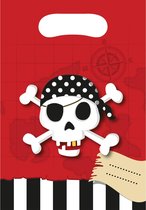 PROCOS - 6 piraten schatkaart cadeauzakken - Decoratie > Animatie- en knutselproducten