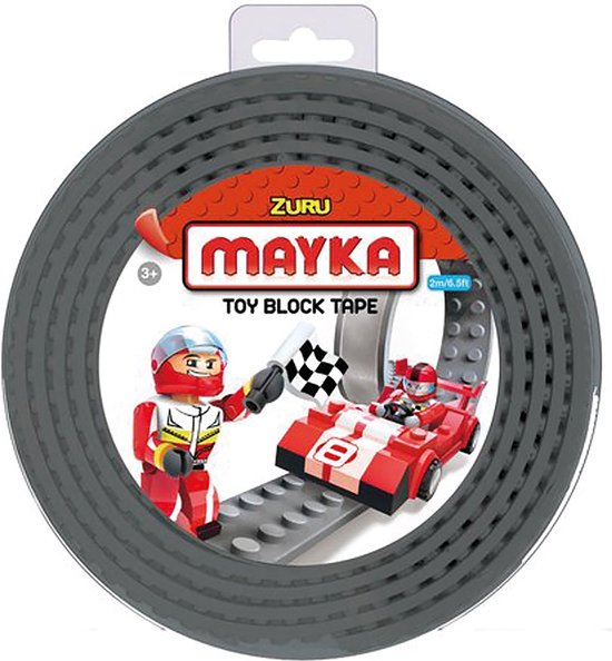 Mayka bouwblokjes tape grijs - 2 meter / 2 studs