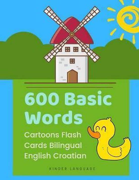 600 Basic Words Cartoons Flash Cards Bilingual English Croat ... - cover