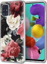 HappyCase Samsung Galaxy A71 Hoesje Flexibel TPU Rozen Print