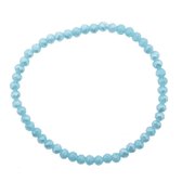 Melady Kralen Armband 50beads*4mm Blauw Glas Rond Kralen Armband Dames Armbandjes Sieraden Dames