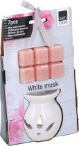 Active Air Geurkaars White Musk 21 Cm Wax Roze 8-delig