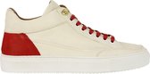 Kobe sneaker mid top lace offwhite - red