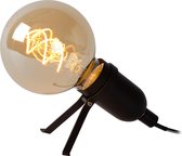 Lucide PUKKI - Tafellamp - LED - E27 - 1x5W 2200K - Zwart