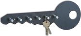 Sleutelrek zwart voor 6 sleutels 35 cm - Huisbenodigdheden - Sleutels ophangen - Sleutelrekjes - Decoratief sleutelrek