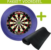 Dartbaan Basic - Blade 5-120 x 250 -Rubberen Surround - (Blauw)