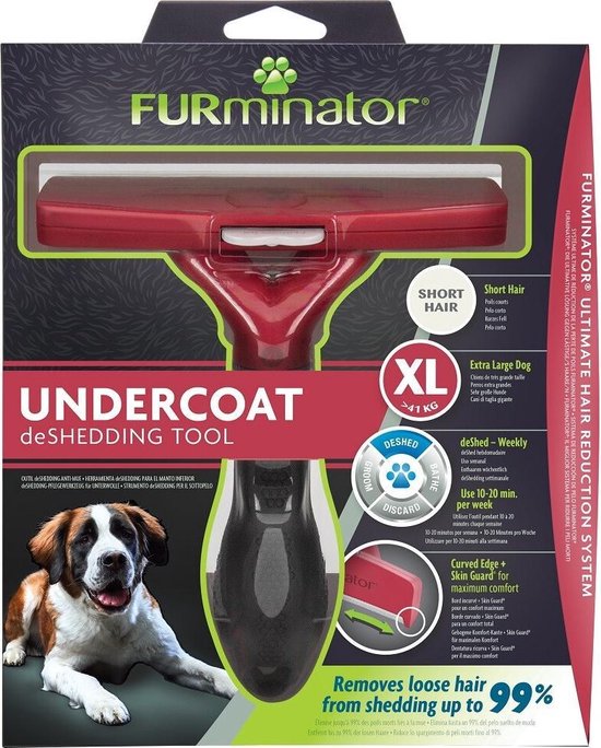 FURminator FURflex, vachtverzorgingsborstel voor zeer grote honden, deShedding-tool voor het verwijderen van de onderwol, maat XL