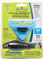 Furminator Furflex Deshedding Tool - Inclusief Handvat - Blauw - 13 x 4.5 x 18 cm
