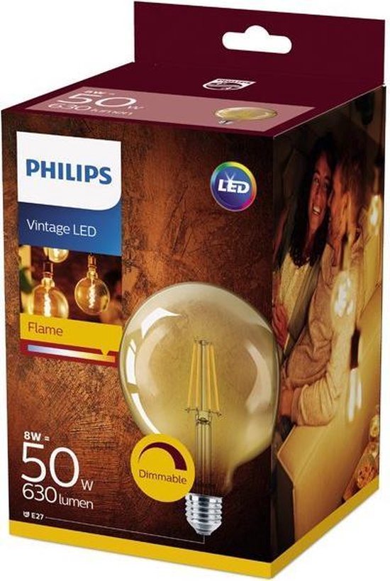 Aardewerk Onafhankelijk oor Philips LED classic - 50W G120 E27 2200K - GOLD | bol.com
