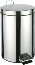 RVS pedaalemmer/vuilnisbak 40 cm 12 liter - Afvalemmers badkamer/toilet/keuken