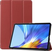 Tablet hoes geschikt voor Huawei MatePad 10.4 Tri-Fold Book Case - Donker Rood