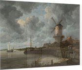 De molen bij Wijk bij Duurstede, Jacob van Ruisdael - Foto op Plexiglas - 80 x 60 cm