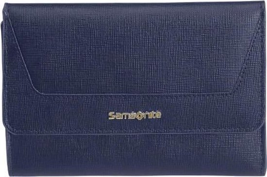 Samsonite Dames portemonnee Lady Saffiano Leer - blauw | bol.com