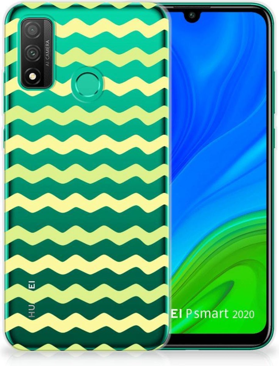 TPU Hoesje voor Huawei P Smart 2020 TPU bumper Waves Yellow