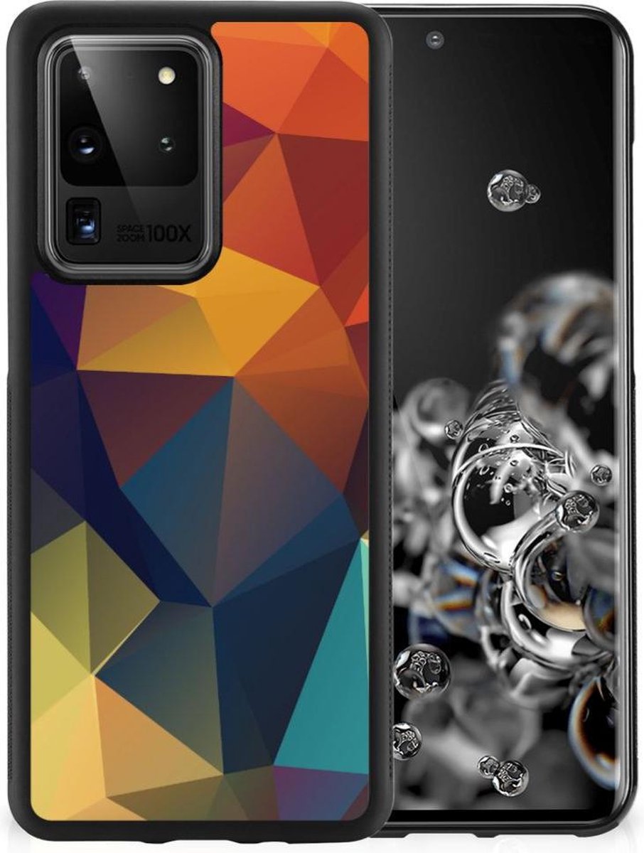 Back Cover voor Samsung Galaxy S20 Ultra Grip Case Polygon Color