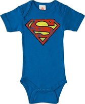 Superman baby romper azuur blauw - Logoshirt - 50/56