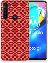 GSM Hoesje Motorola Moto G8 Power Hoesje met Tekst Batik Red