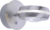 LED Wandlamp WiZ - Smart LED - Trion Visitas - 6W - Aanpasbare Kleur - 2-lichts - Rond - Mat Nikkel - Aluminium - BES LED
