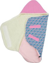 Handgemaakte Wikkeldoek Blooming Butterfly - Wikkeldeken met vlinders - 0 tot 4 maanden - 80 x 70 cm