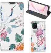 Wallet Bookcase Geschikt voor Samsung Galaxy Note 10 Lite Telefoonhoesje Bird Flowers