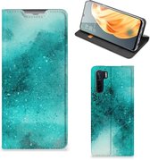 Foto hoesje OPPO Reno3 | A91 Smart Cover Painting Blue