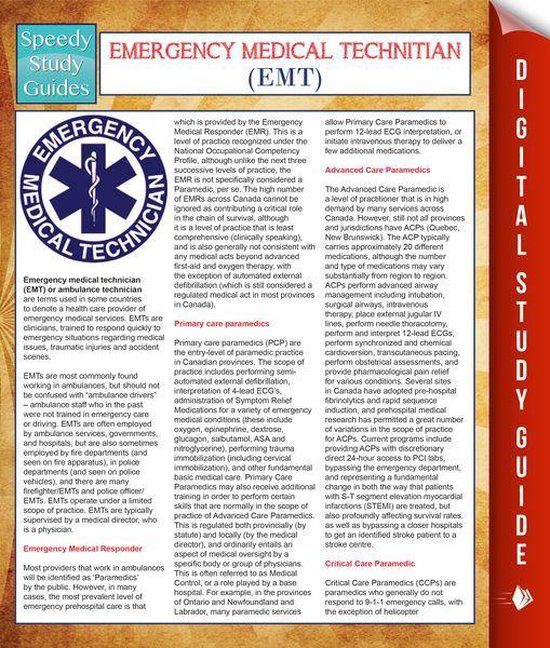 EMT- Emergency Medical Technician (Speedy Study Guides) - cover
