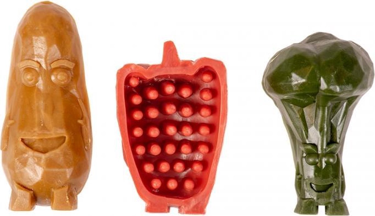 Duvo+ Garden bites veggie friends small zakje Gemengde kleuren 6cm - pouch - 270g