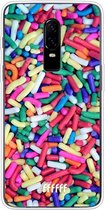 OnePlus 6 Hoesje Transparant TPU Case - Sprinkles #ffffff