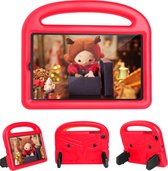 Case2go - Hoes geschikt voor Samsung Galaxy Tab A 8.4 (2020) hoes - Schokbestendige case met handvat - Sparrow Kids Cover - Rood