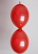 Doorknoopballon rood ø 30 cm 100 stuks - .