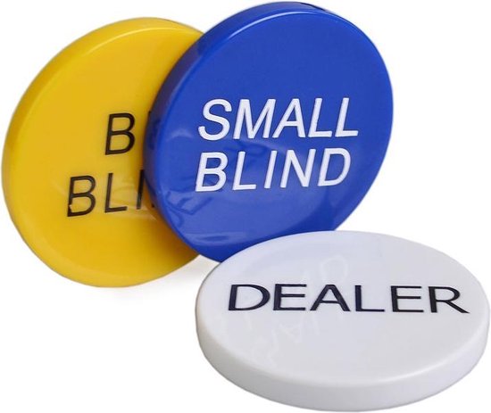 Thumbnail van een extra afbeelding van het spel 3 stks 5cm Kleine Big Blind Dealer Set voor Party Casino Poker