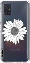 Casetastic Samsung Galaxy A51 (2020) Hoesje - Softcover Hoesje met Design - Daisy Transparent Print