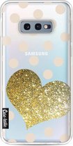 Casetastic Samsung Galaxy S10e Hoesje - Softcover Hoesje met Design - Glitter Heart Print