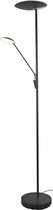 LED Vloerlamp - Trion Eddy - 40W - Aanpasbare Kleur - Rond - Mat Zwart - Aluminium - BSE