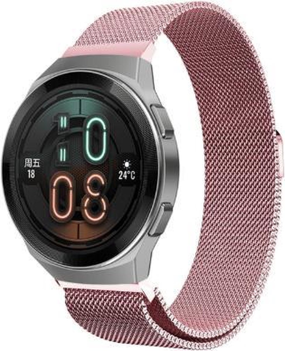 Geschikt voor Huawei Watch GT Milanees bandje - roze - 46mm