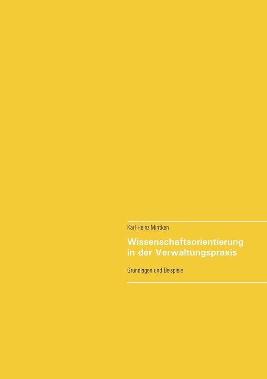 Wissenschaftsorientierung in der Verwaltungspraxis - cover