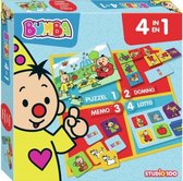 Bumba Bordspellen - 4 in 1 - puzzel, lotto, domino en memo