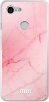 Google Pixel 3 Hoesje Transparant TPU Case - Coral Marble #ffffff