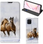 Wallet Book Case Samsung Galaxy Note 10 Lite Smart Cover Hoesje Paarden