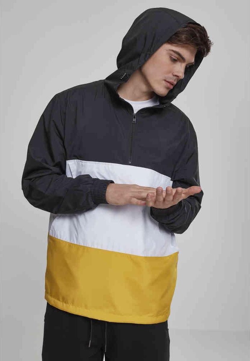 Urban Classics Color Block Pullover Jas S Zwart