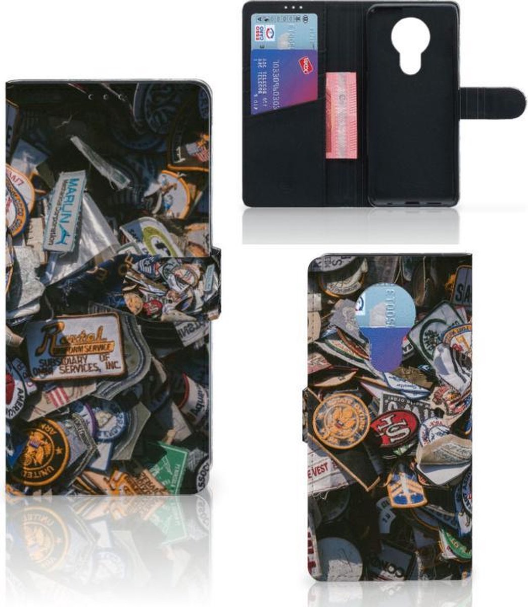 Book Case voor Nokia 5.3 Telefoonhoesje met foto Badges