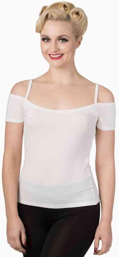 Banned - REMINISCE Off shoulder top - M - Wit