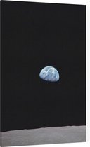 Earthrise viewing Earth from space (ruimtevaart) - Foto op Canvas - 60 x 90 cm