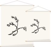 Ulmus Minor zwart-wit (Cornish Elm) - Foto op Textielposter - 45 x 60 cm