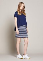 Dress Stripe - Navy White Stripe (034), XS