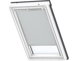 VELUX Origineel Verduisterend Rolgordijn (DKL), Zilveren Kozijn, MK04, Lichtgrijs