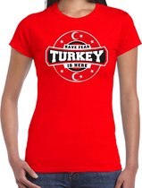 Have fear Turkey is here / Turkije supporters t-shirt rood voor dames M