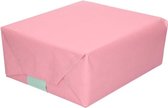 3x Inpakpapier/Cadeaupapier dubbelzijdig pastel roze/groen 200 x 70 cm - Cadeauverpakking kadopapier